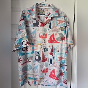 Royaura Fifties 50s Retro Men's Hawaii XXL Shirt with Abstract Print